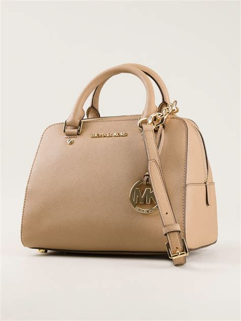 michael kors purse white and brown|michael kors small brown purse.